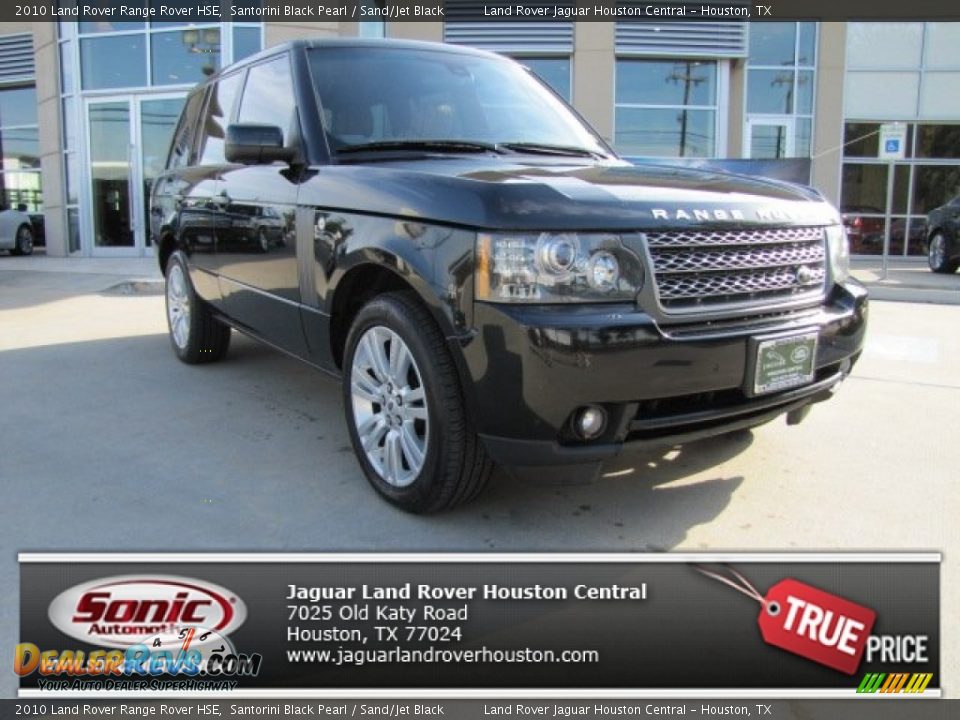 2010 Land Rover Range Rover HSE Santorini Black Pearl / Sand/Jet Black Photo #1