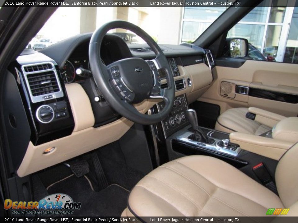 2010 Land Rover Range Rover HSE Santorini Black Pearl / Sand/Jet Black Photo #12