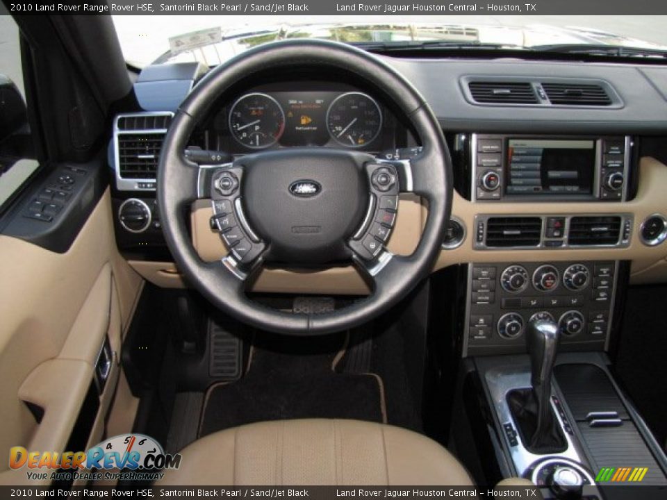 2010 Land Rover Range Rover HSE Santorini Black Pearl / Sand/Jet Black Photo #13