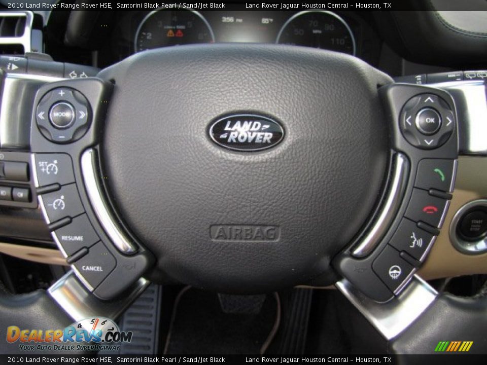 2010 Land Rover Range Rover HSE Santorini Black Pearl / Sand/Jet Black Photo #14