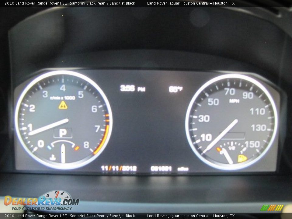 2010 Land Rover Range Rover HSE Santorini Black Pearl / Sand/Jet Black Photo #15