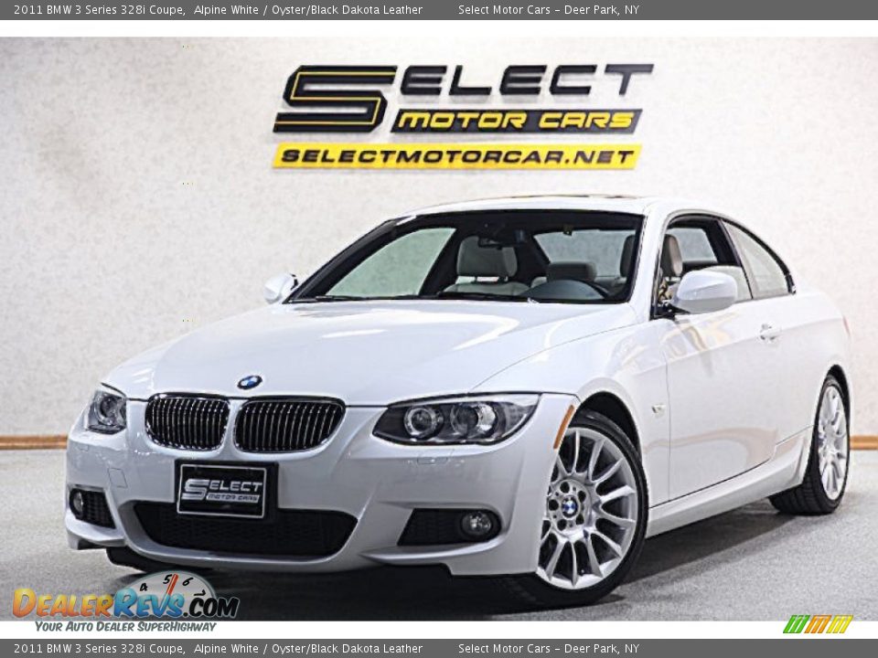 2011 BMW 3 Series 328i Coupe Alpine White / Oyster/Black Dakota Leather Photo #1