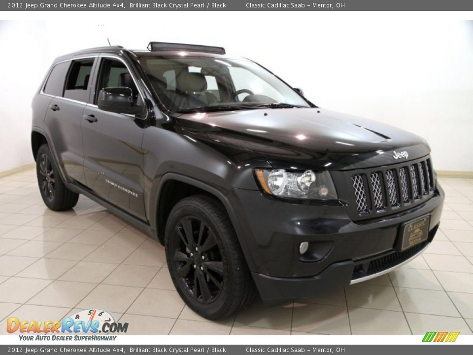 2012 Jeep Grand Cherokee Altitude 4x4 Brilliant Black Crystal Pearl / Black Photo #1