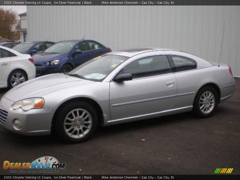 2003 Chrysler Sebring LX Coupe Ice Silver Pearlcoat / Black Photo #3