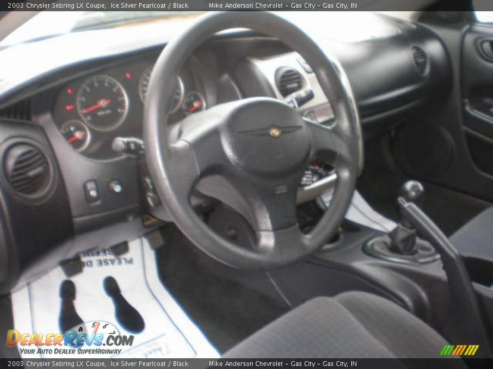 2003 Chrysler Sebring LX Coupe Ice Silver Pearlcoat / Black Photo #8