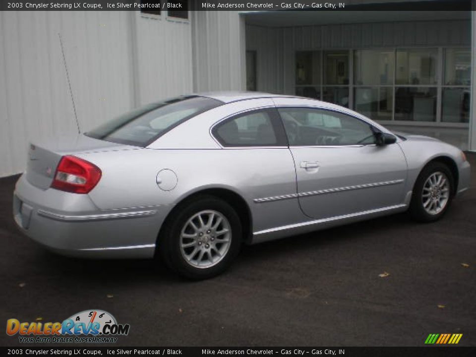 2003 Chrysler Sebring LX Coupe Ice Silver Pearlcoat / Black Photo #13