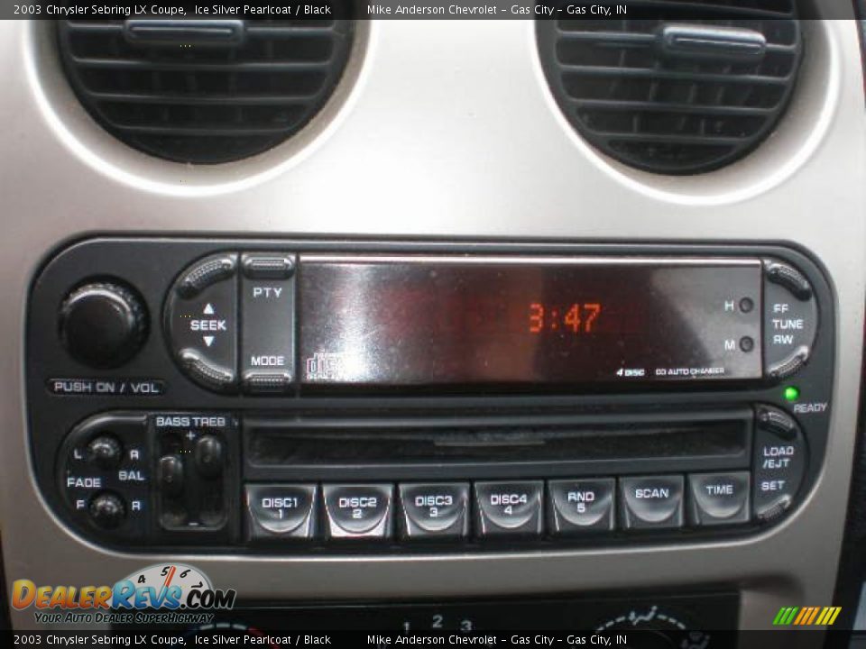 2003 Chrysler Sebring LX Coupe Ice Silver Pearlcoat / Black Photo #18