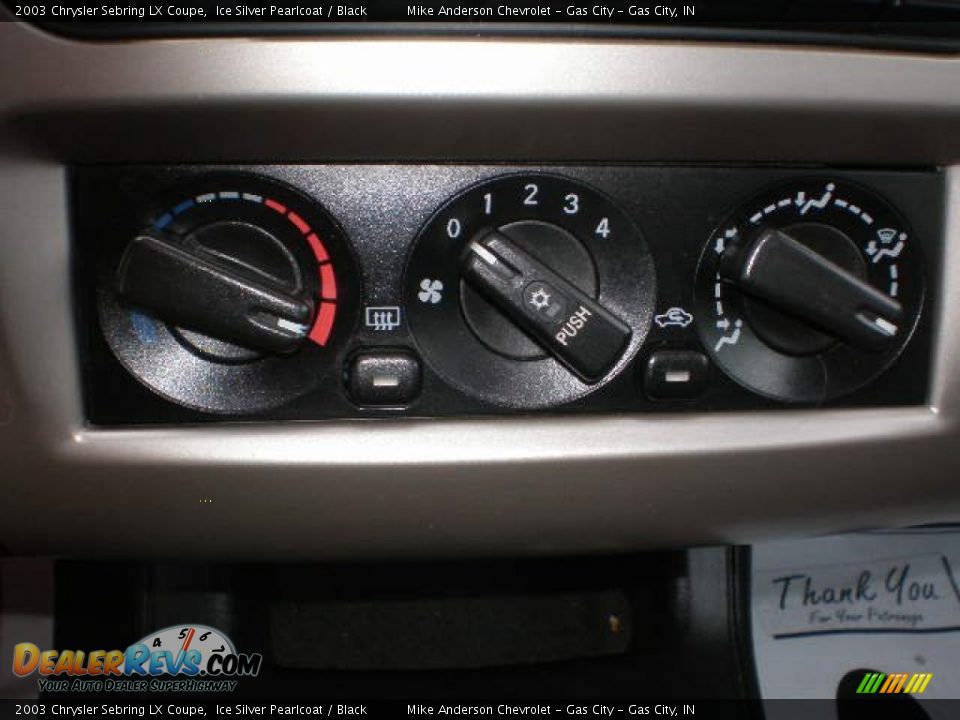 2003 Chrysler Sebring LX Coupe Ice Silver Pearlcoat / Black Photo #19