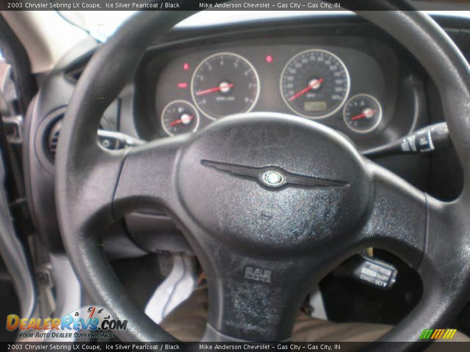 2003 Chrysler Sebring LX Coupe Ice Silver Pearlcoat / Black Photo #20