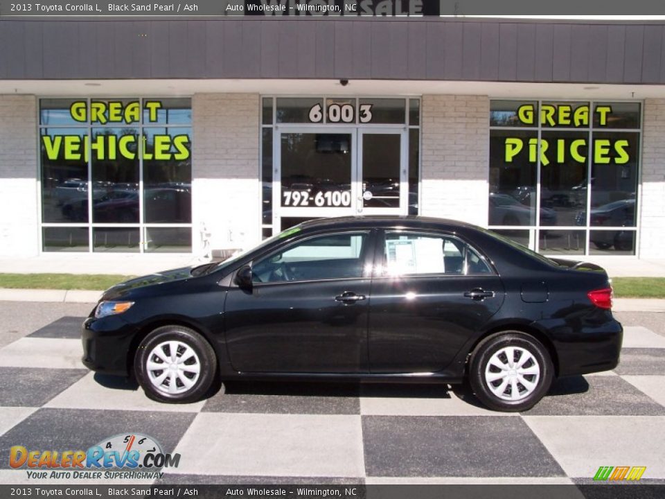2013 Toyota Corolla L Black Sand Pearl / Ash Photo #1