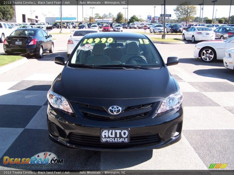 2013 Toyota Corolla L Black Sand Pearl / Ash Photo #2