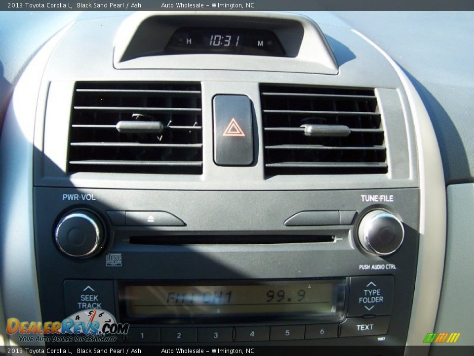 2013 Toyota Corolla L Black Sand Pearl / Ash Photo #17