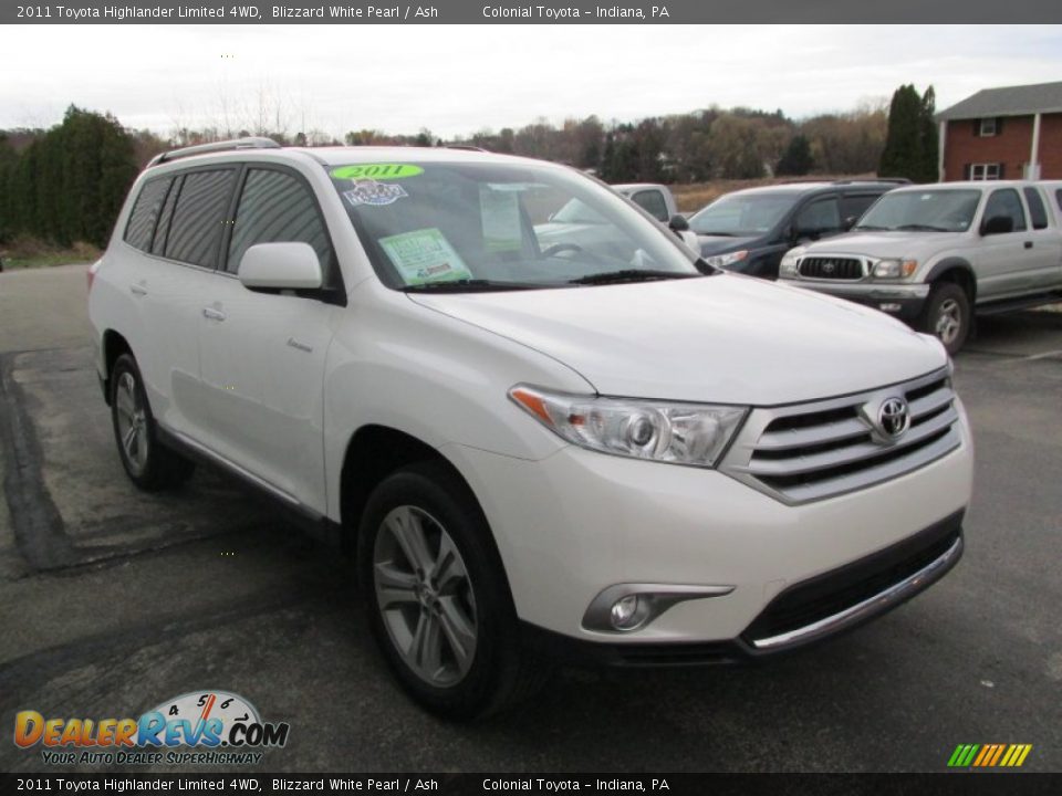 2011 Toyota Highlander Limited 4WD Blizzard White Pearl / Ash Photo #7