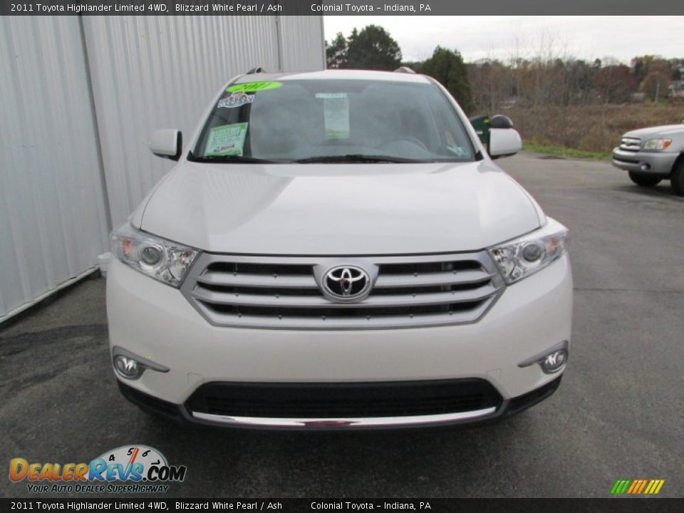 2011 Toyota Highlander Limited 4WD Blizzard White Pearl / Ash Photo #8