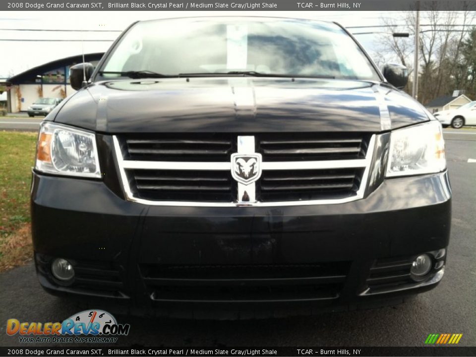 2008 Dodge Grand Caravan SXT Brilliant Black Crystal Pearl / Medium Slate Gray/Light Shale Photo #3