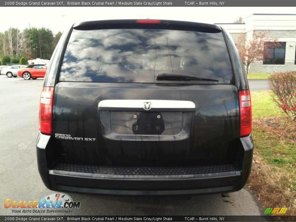 2008 Dodge Grand Caravan SXT Brilliant Black Crystal Pearl / Medium Slate Gray/Light Shale Photo #6