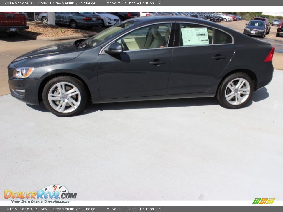 2014 Volvo S60 T5 Saville Grey Metallic / Soft Beige Photo #4