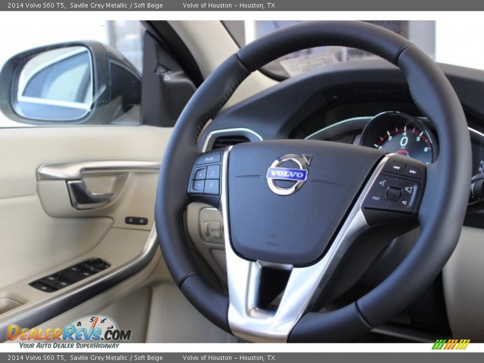 2014 Volvo S60 T5 Saville Grey Metallic / Soft Beige Photo #29