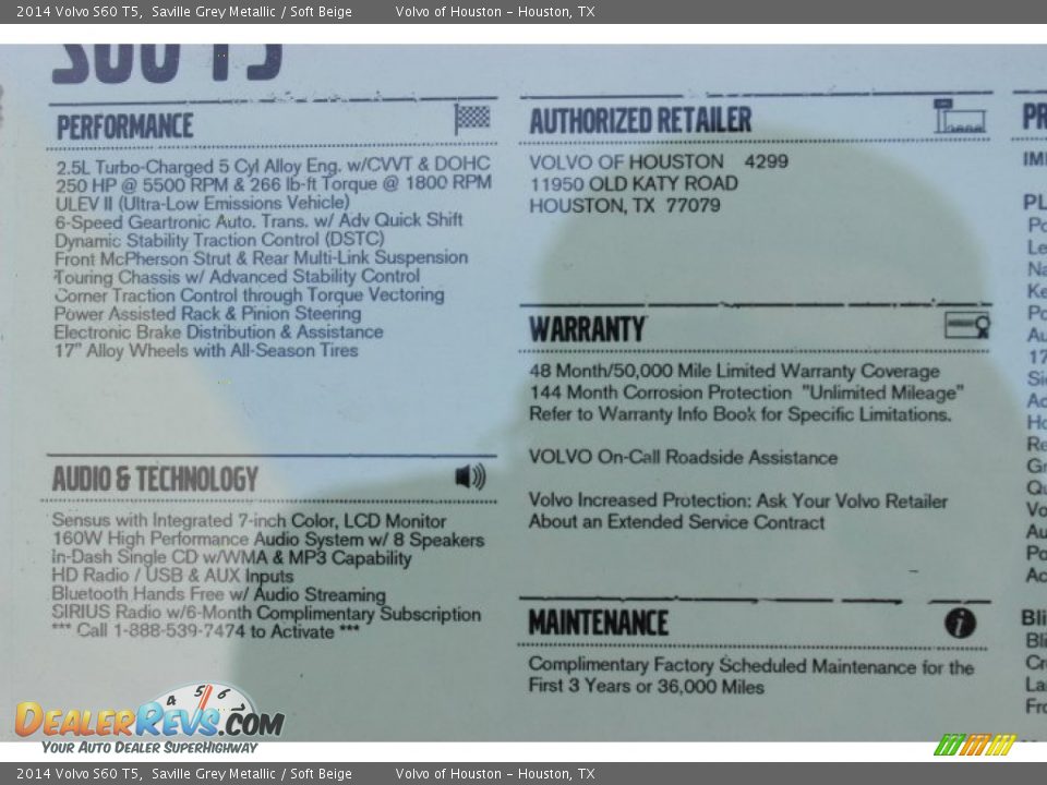2014 Volvo S60 T5 Saville Grey Metallic / Soft Beige Photo #34