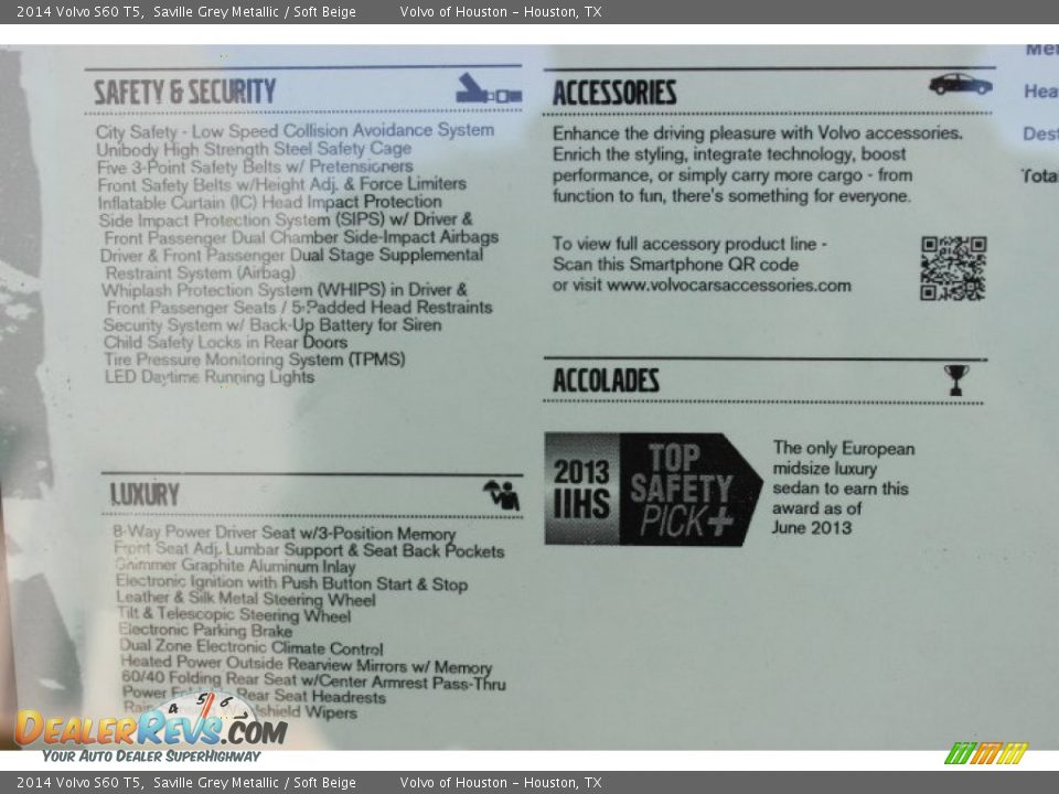 2014 Volvo S60 T5 Saville Grey Metallic / Soft Beige Photo #35