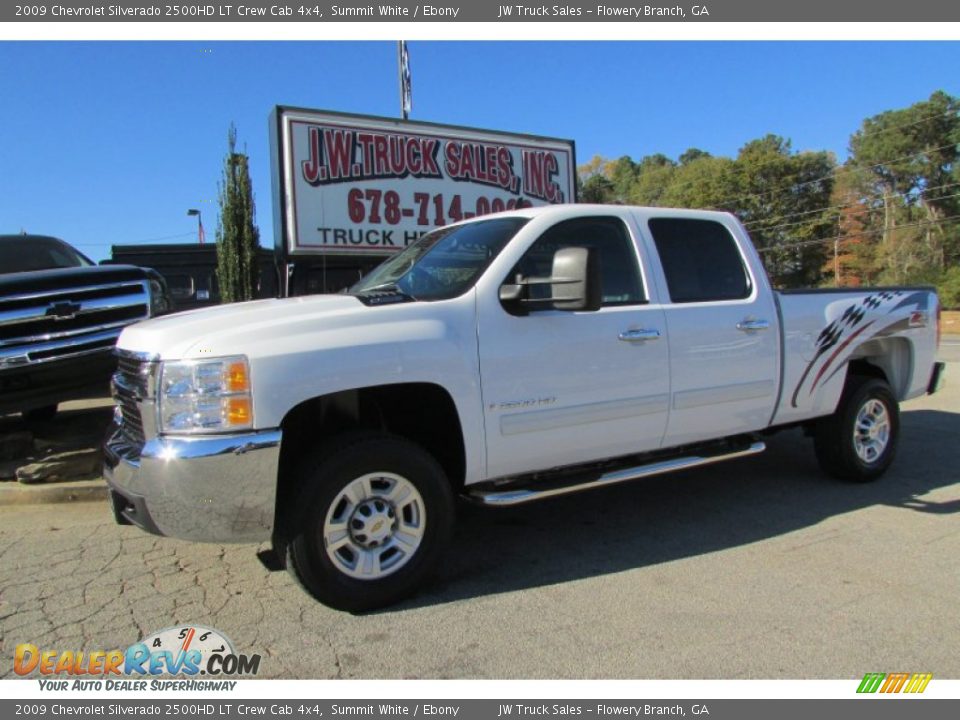 2009 Chevrolet Silverado 2500HD LT Crew Cab 4x4 Summit White / Ebony Photo #3