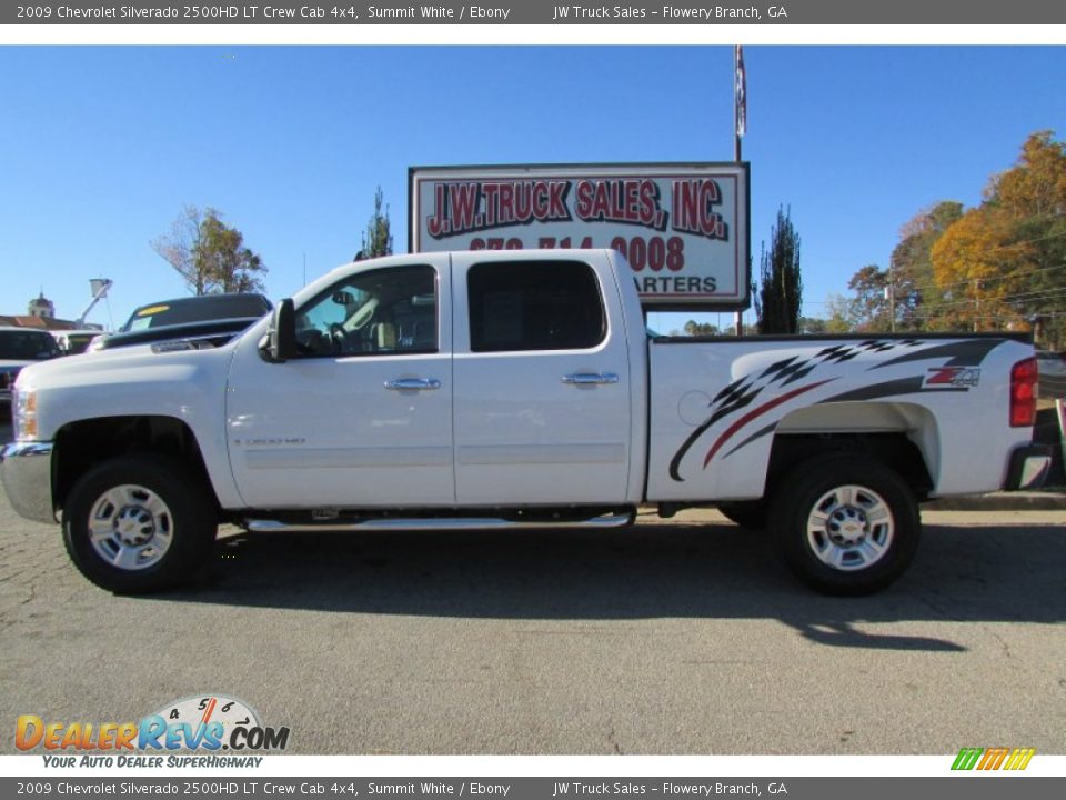 2009 Chevrolet Silverado 2500HD LT Crew Cab 4x4 Summit White / Ebony Photo #4