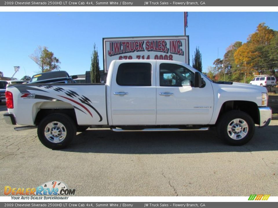 2009 Chevrolet Silverado 2500HD LT Crew Cab 4x4 Summit White / Ebony Photo #10