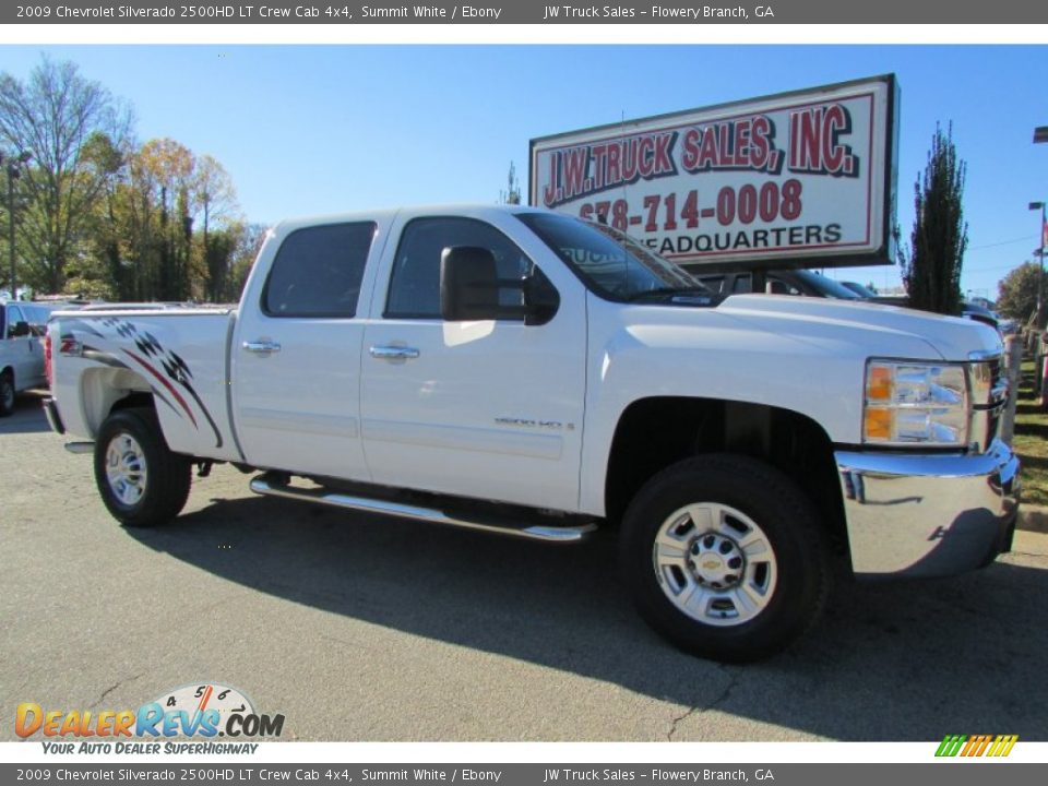 2009 Chevrolet Silverado 2500HD LT Crew Cab 4x4 Summit White / Ebony Photo #11