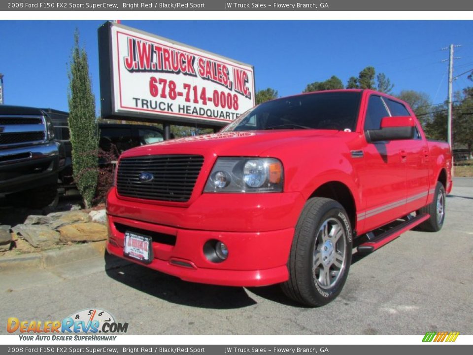 2008 Ford F150 FX2 Sport SuperCrew Bright Red / Black/Red Sport Photo #1