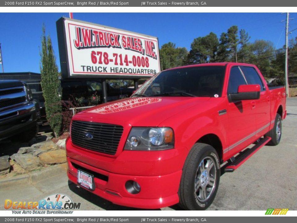 2008 Ford F150 FX2 Sport SuperCrew Bright Red / Black/Red Sport Photo #2