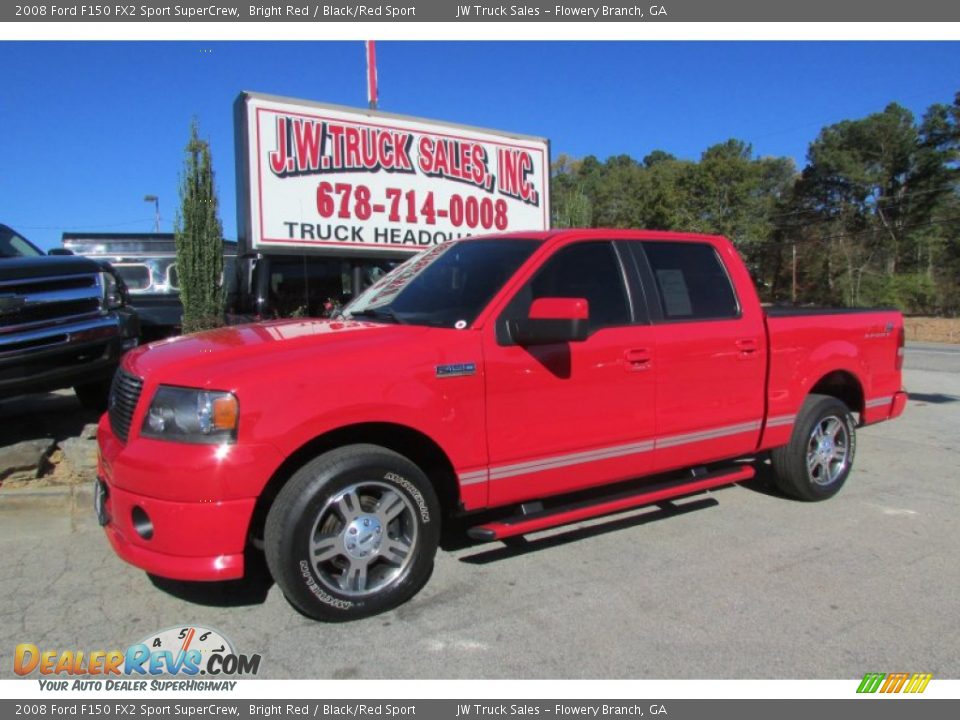 2008 Ford F150 FX2 Sport SuperCrew Bright Red / Black/Red Sport Photo #3