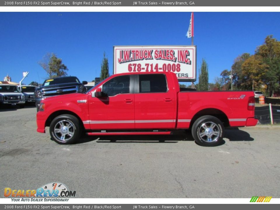 2008 Ford F150 FX2 Sport SuperCrew Bright Red / Black/Red Sport Photo #4