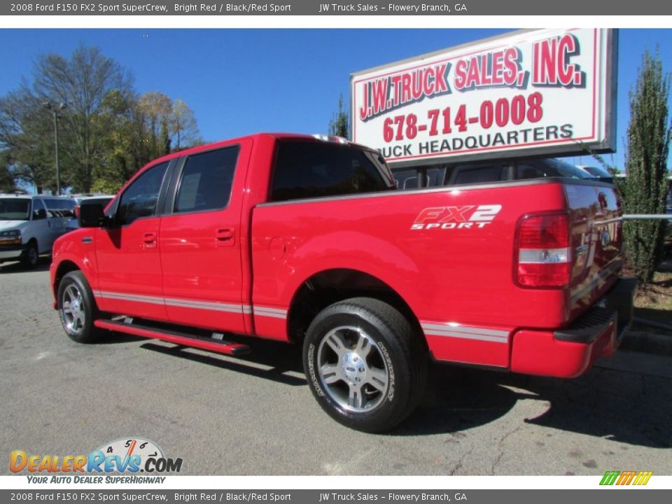 2008 Ford F150 FX2 Sport SuperCrew Bright Red / Black/Red Sport Photo #5