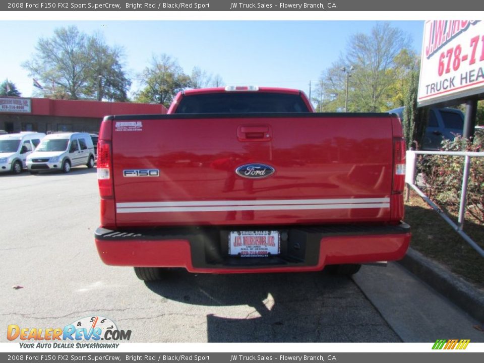 2008 Ford F150 FX2 Sport SuperCrew Bright Red / Black/Red Sport Photo #7