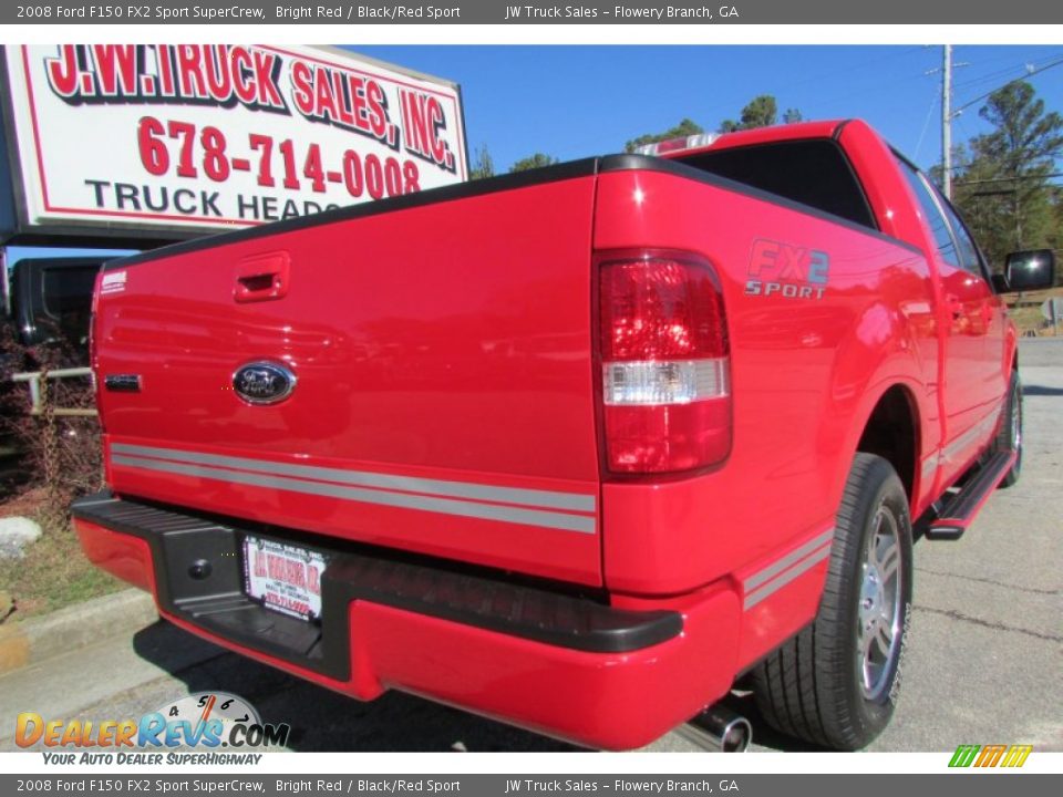 2008 Ford F150 FX2 Sport SuperCrew Bright Red / Black/Red Sport Photo #8