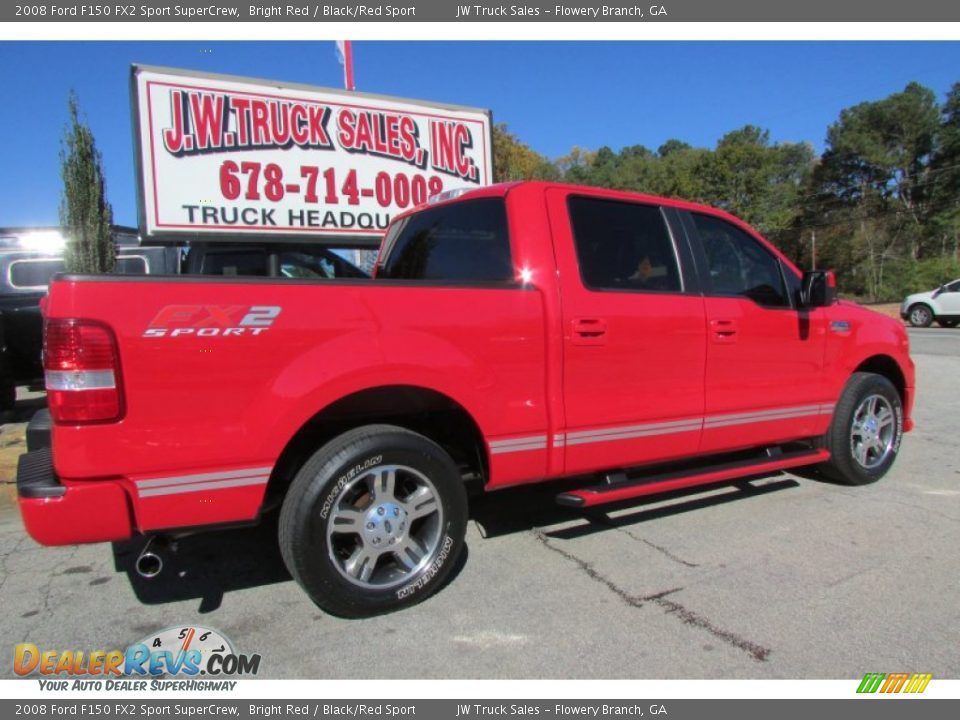 2008 Ford F150 FX2 Sport SuperCrew Bright Red / Black/Red Sport Photo #9
