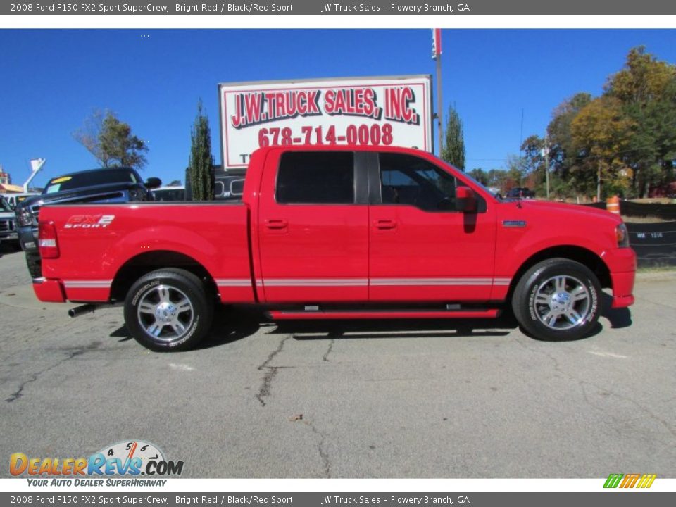2008 Ford F150 FX2 Sport SuperCrew Bright Red / Black/Red Sport Photo #10