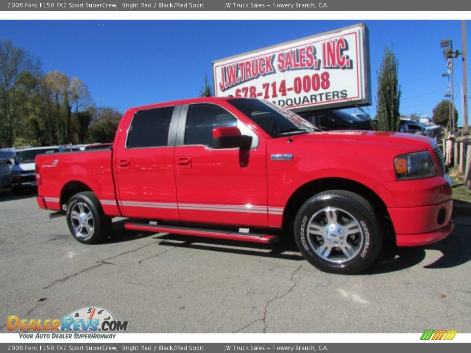 2008 Ford F150 FX2 Sport SuperCrew Bright Red / Black/Red Sport Photo #11