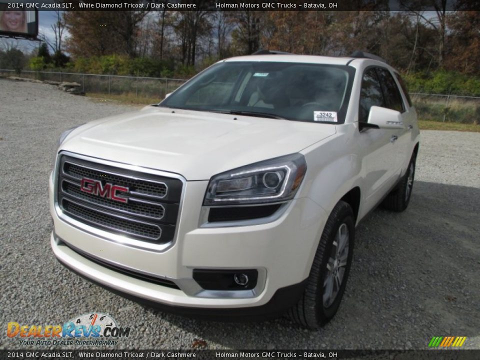 2014 GMC Acadia SLT White Diamond Tricoat / Dark Cashmere Photo #3