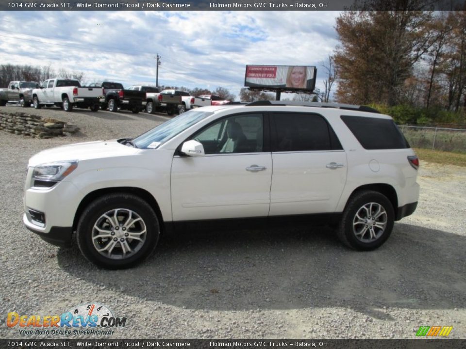 2014 GMC Acadia SLT White Diamond Tricoat / Dark Cashmere Photo #4