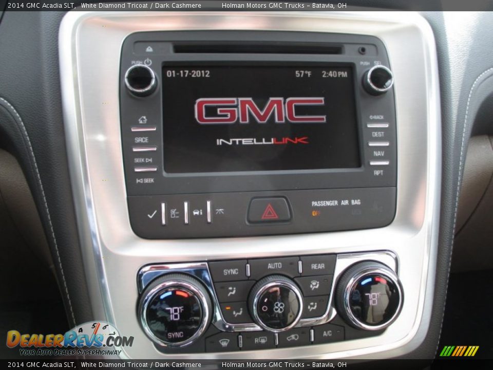 2014 GMC Acadia SLT White Diamond Tricoat / Dark Cashmere Photo #6