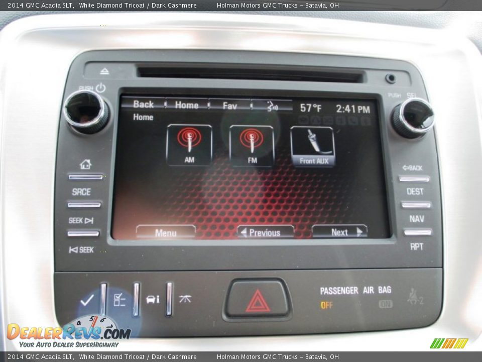 2014 GMC Acadia SLT White Diamond Tricoat / Dark Cashmere Photo #9