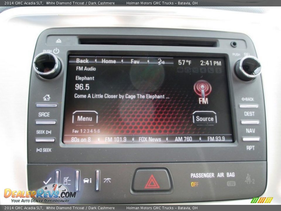 2014 GMC Acadia SLT White Diamond Tricoat / Dark Cashmere Photo #10