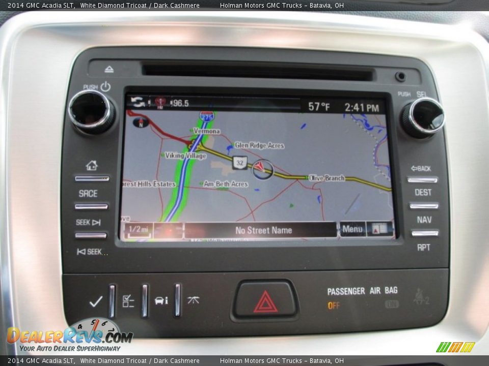 2014 GMC Acadia SLT White Diamond Tricoat / Dark Cashmere Photo #11