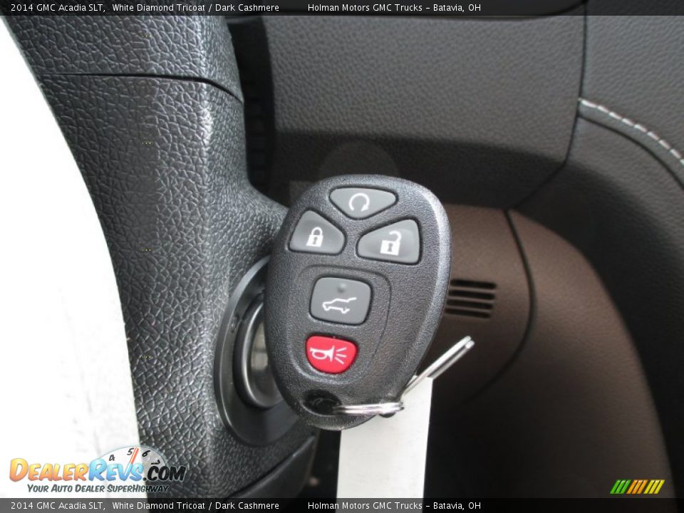 2014 GMC Acadia SLT White Diamond Tricoat / Dark Cashmere Photo #15