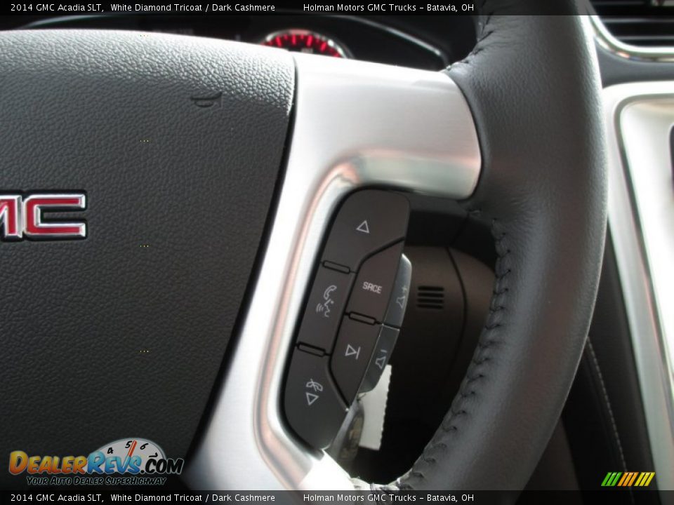 2014 GMC Acadia SLT White Diamond Tricoat / Dark Cashmere Photo #16