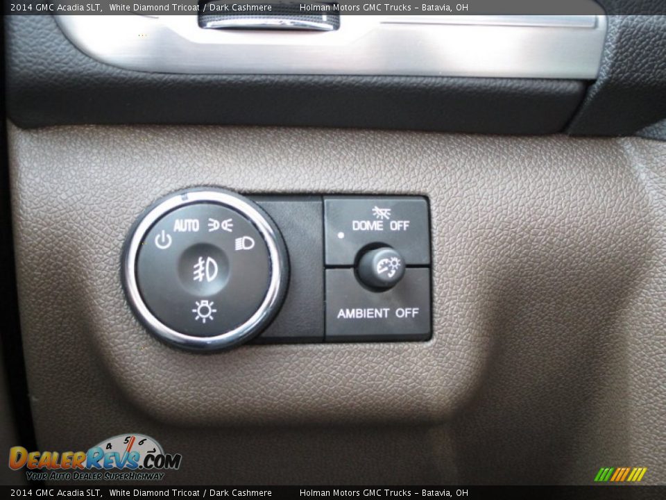 2014 GMC Acadia SLT White Diamond Tricoat / Dark Cashmere Photo #20