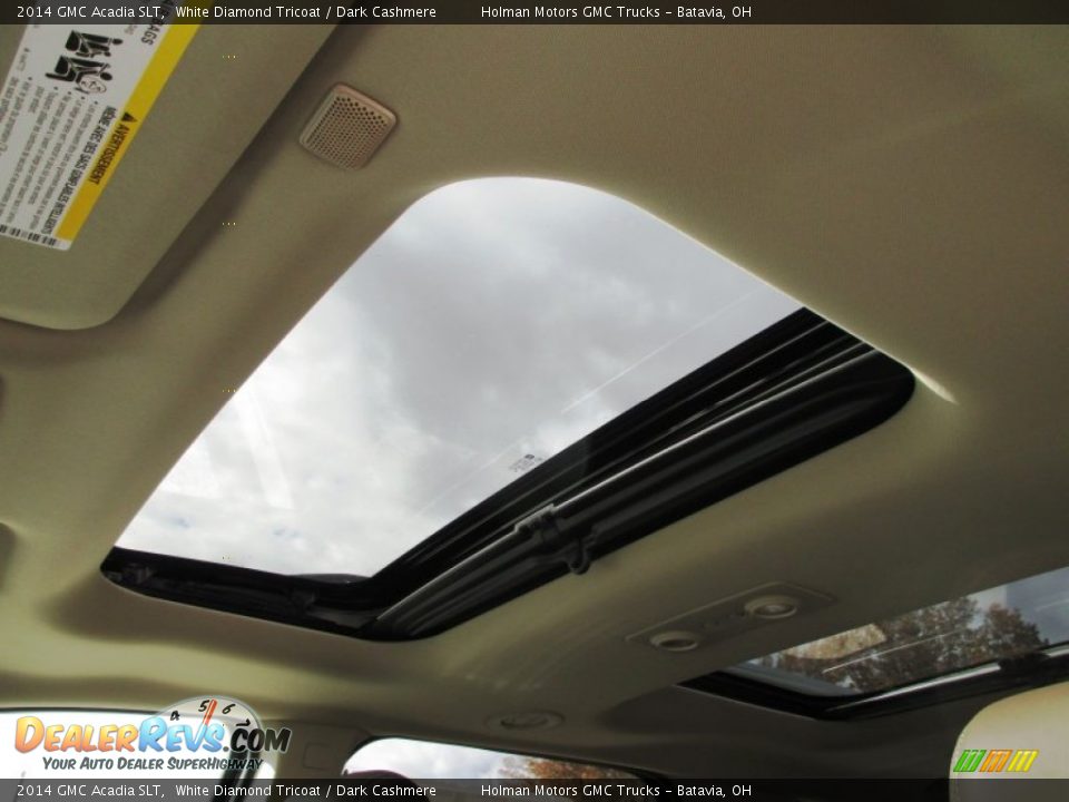 2014 GMC Acadia SLT White Diamond Tricoat / Dark Cashmere Photo #23
