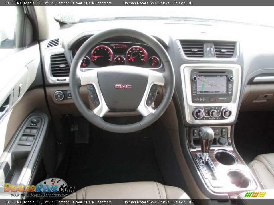 2014 GMC Acadia SLT White Diamond Tricoat / Dark Cashmere Photo #24