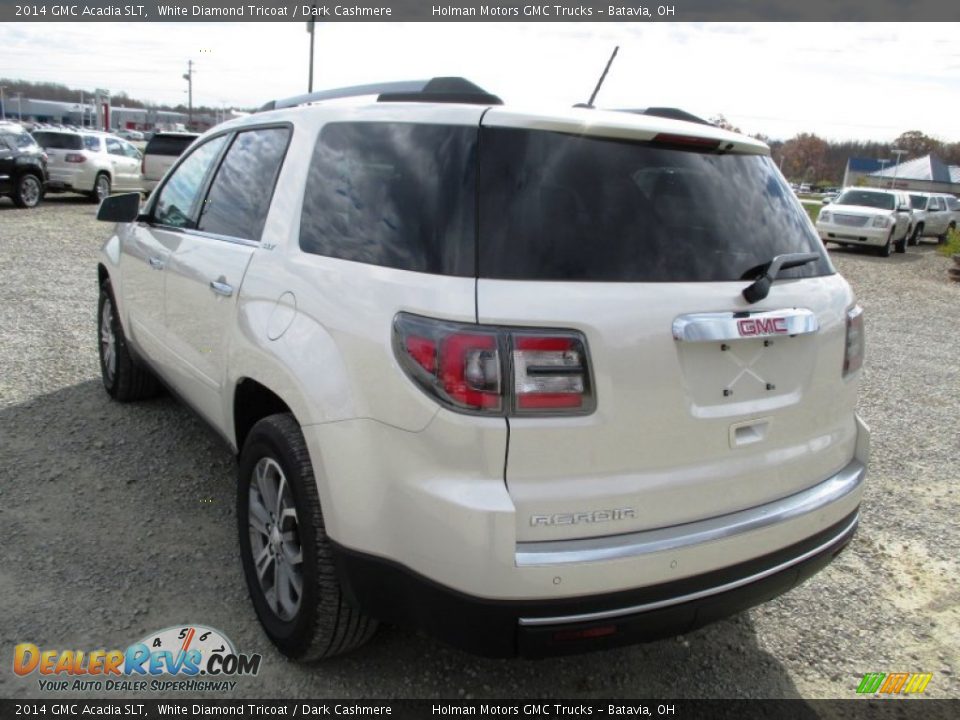 2014 GMC Acadia SLT White Diamond Tricoat / Dark Cashmere Photo #28